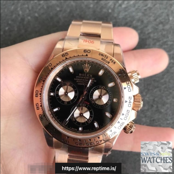 ロレックスデイトナブラックダイヤル18Kローズゴールド40MMスイスレプリカm116505.0008 - Image 2